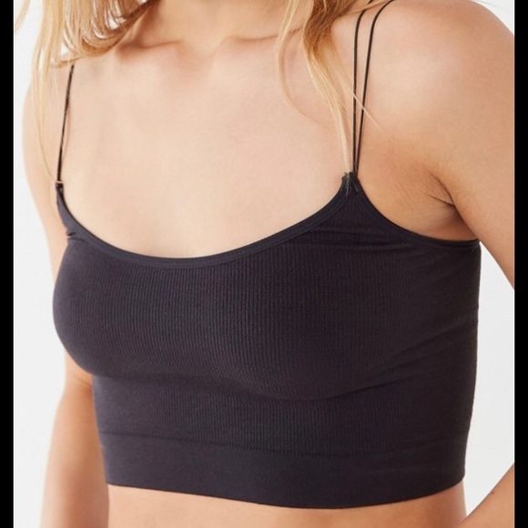 URBAN OUTFITTERS OUT FROM UNDER SPARKLY GREY CROPPED TANK TOP CROP TOP - Picture 4 of 4